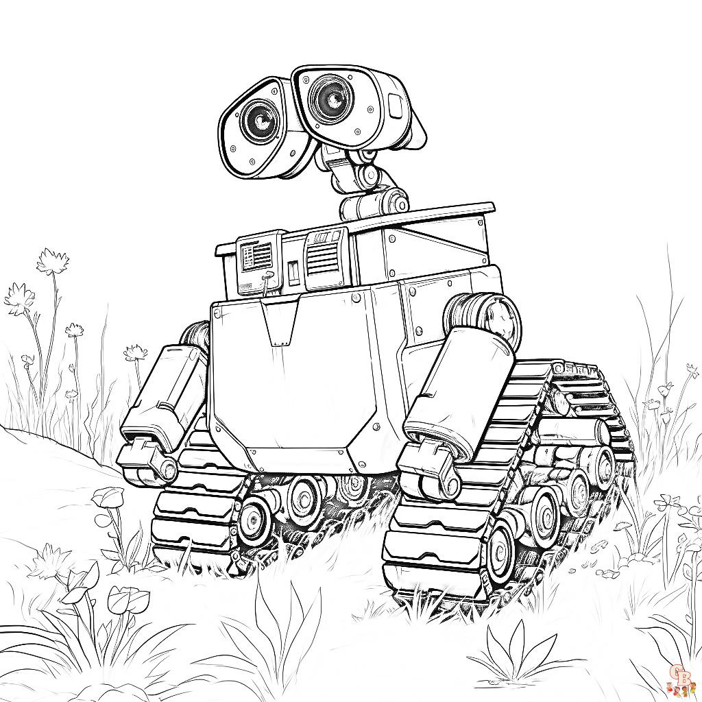 Wall E coloring pages