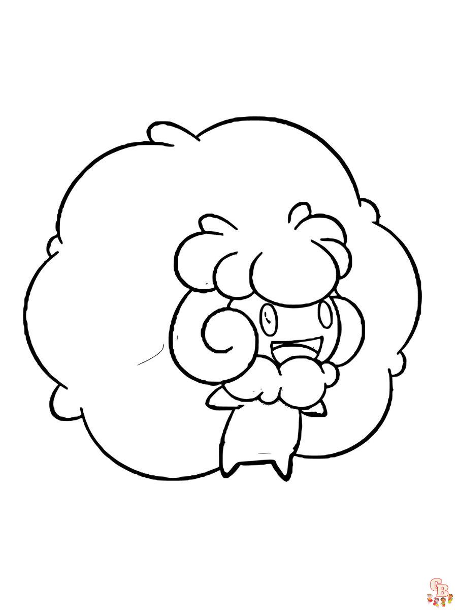 Whimsicott coloring page