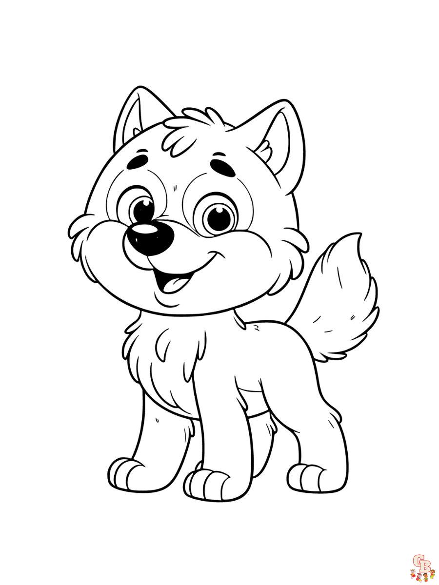 Wolf Coloring Pages for kids