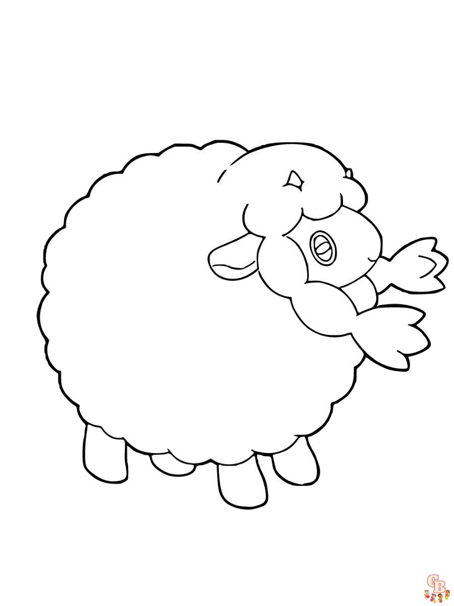 Wooloo coloring page
