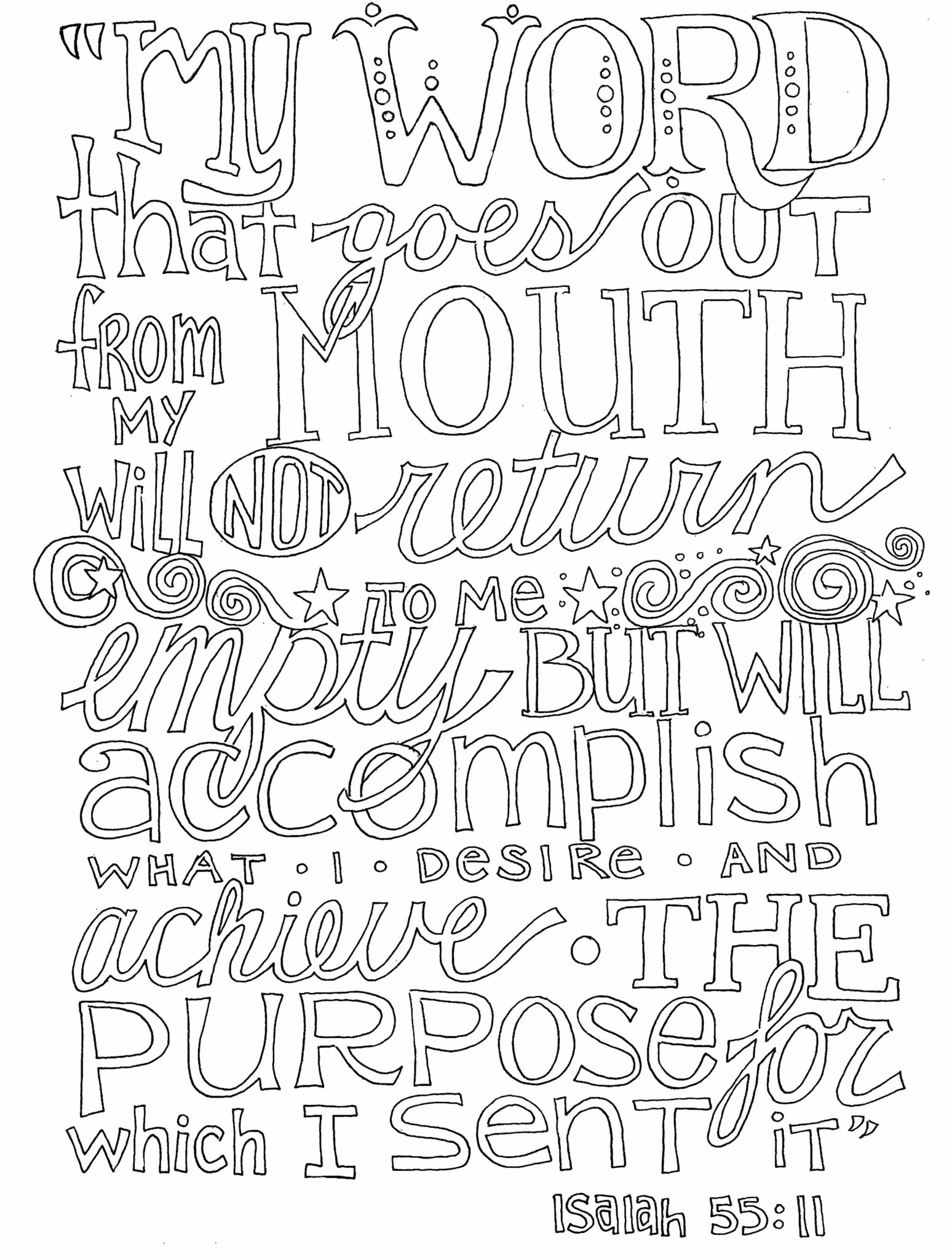 Printable Word Coloring Pages Free For Kid And Adults