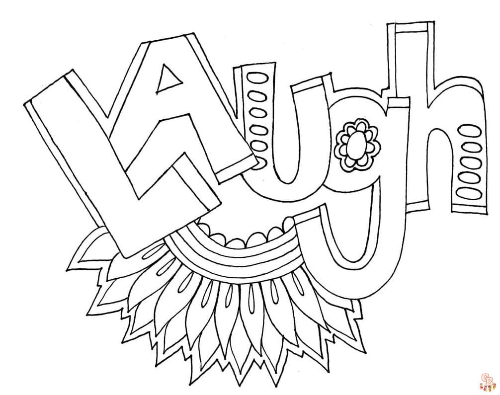 Word coloring pages to print