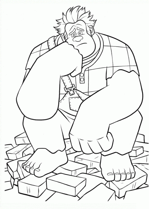 Printable Wreck It Ralph Coloring Pages Free