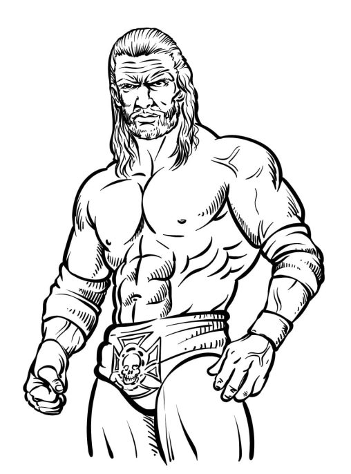 Printable Wrestling Coloring Pages Free For Kids And Adults