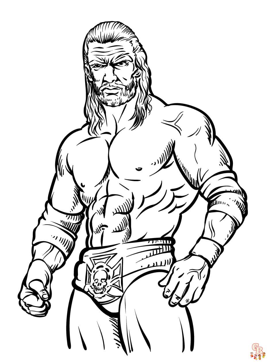 Wrestling Coloring Sheets free