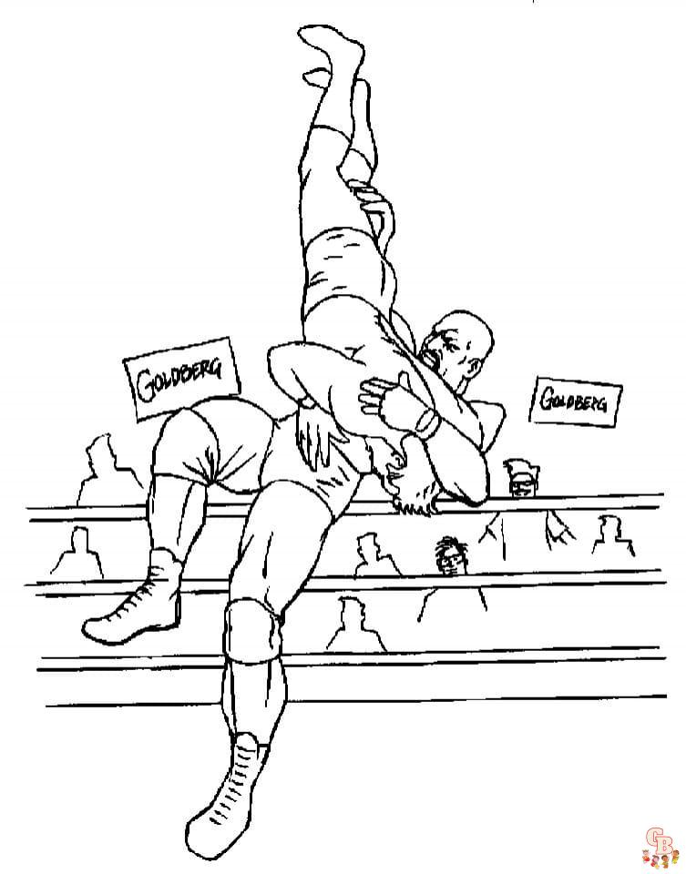 Wrestling coloring pages free