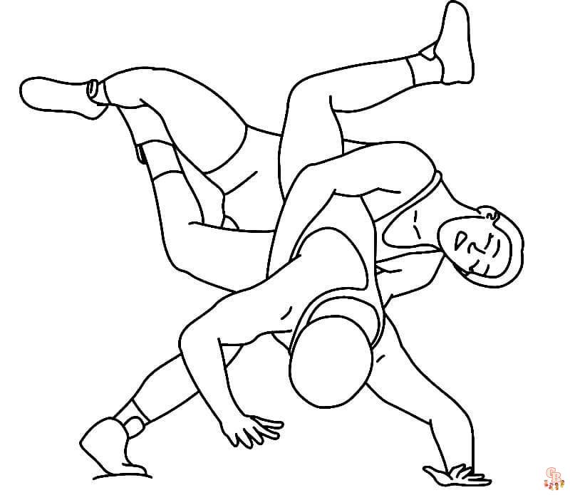 Wrestling coloring pages printable