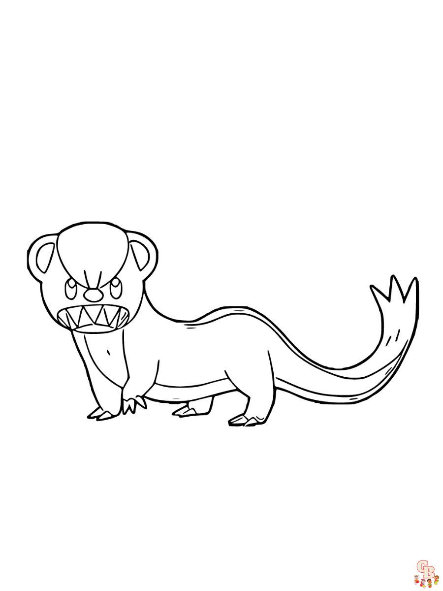 Yungoos coloring page