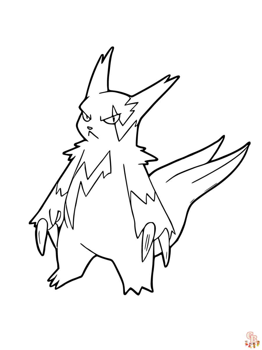 Zangoose coloring pages