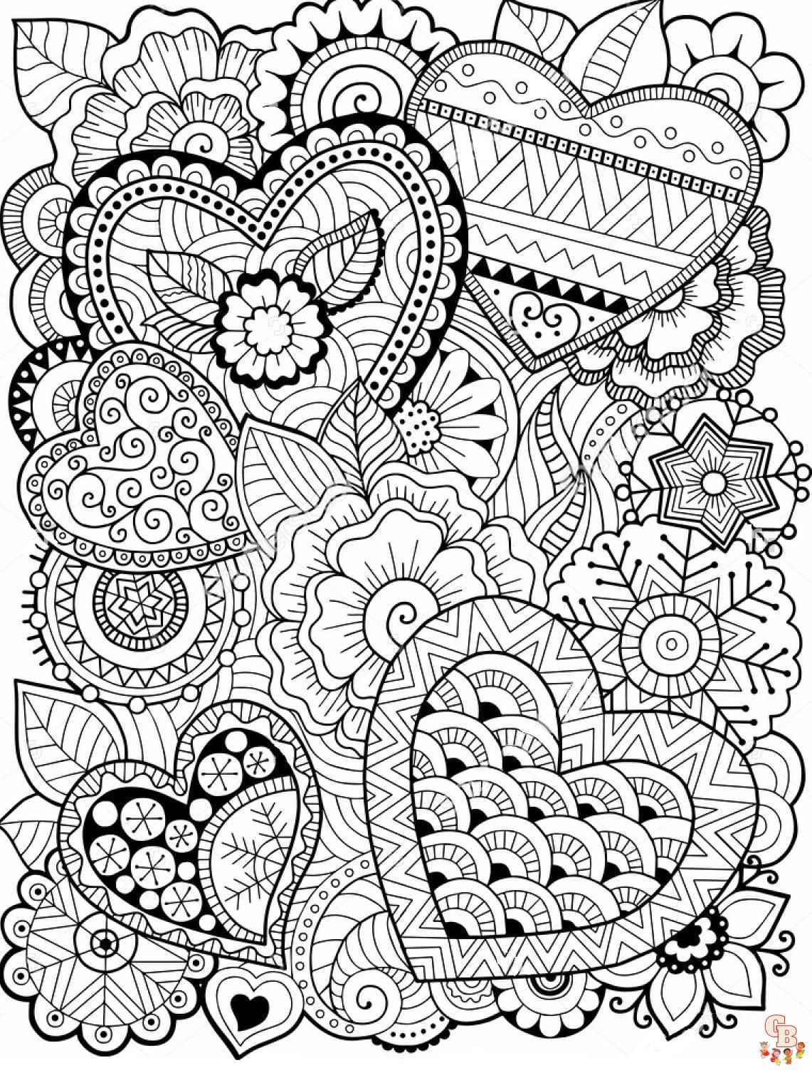 Zentangle coloring pages free