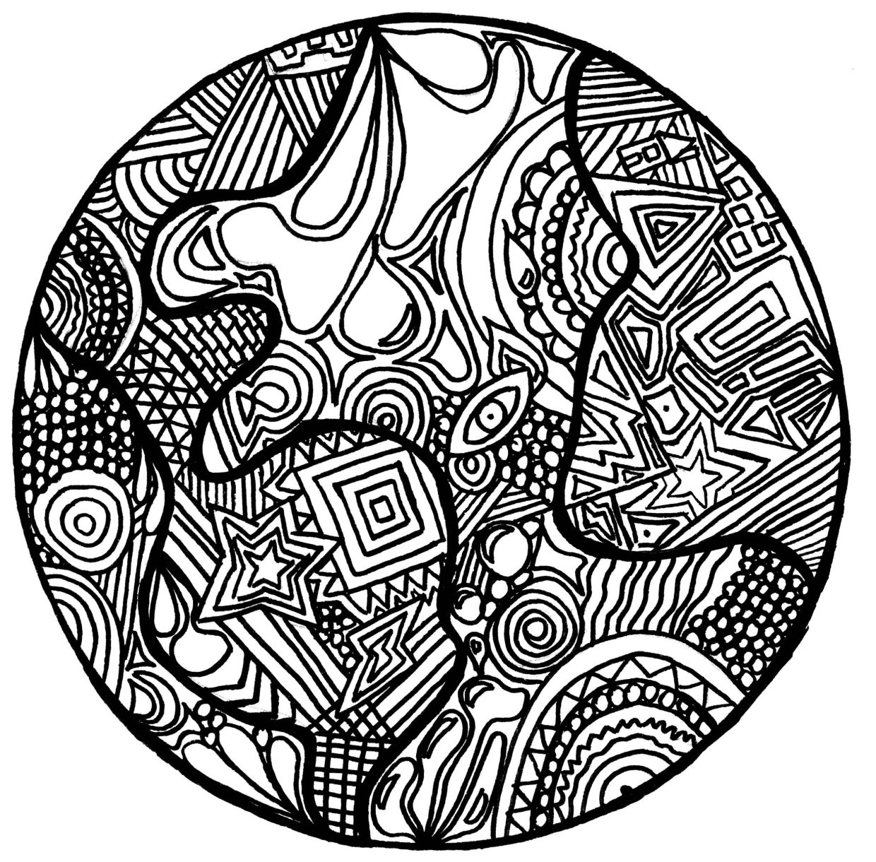 Printable Zentangle Coloring Pages Free For Kids And Adults