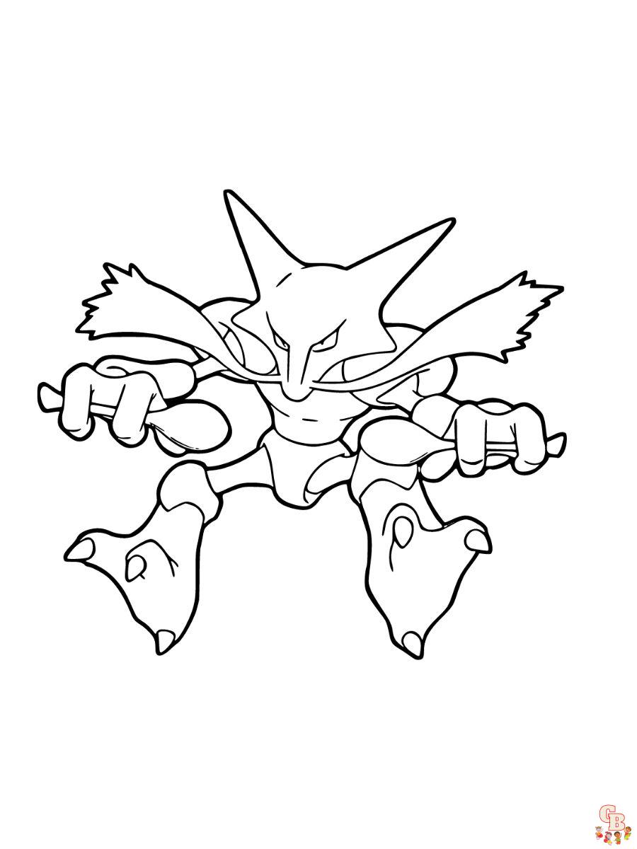 alakazam coloring pages