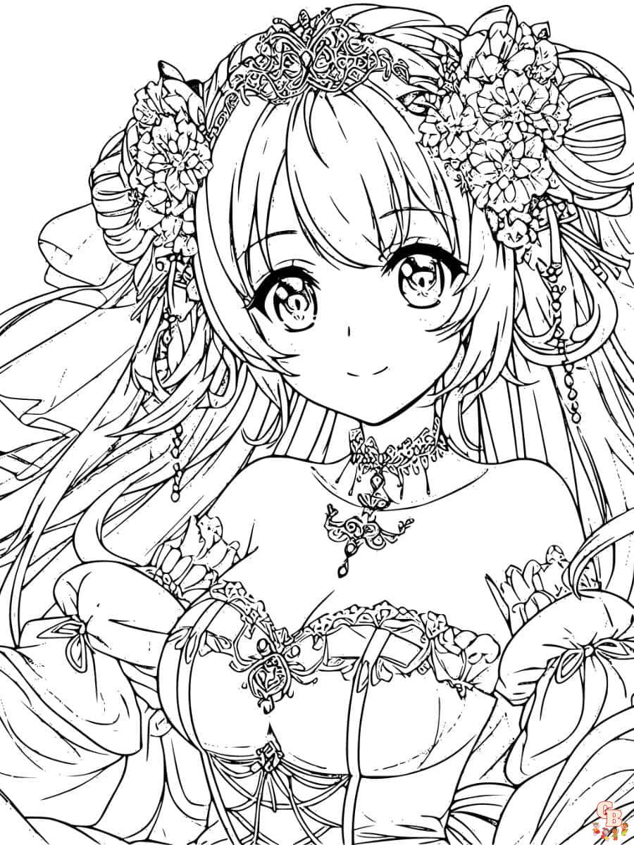 anime coloring pages princess