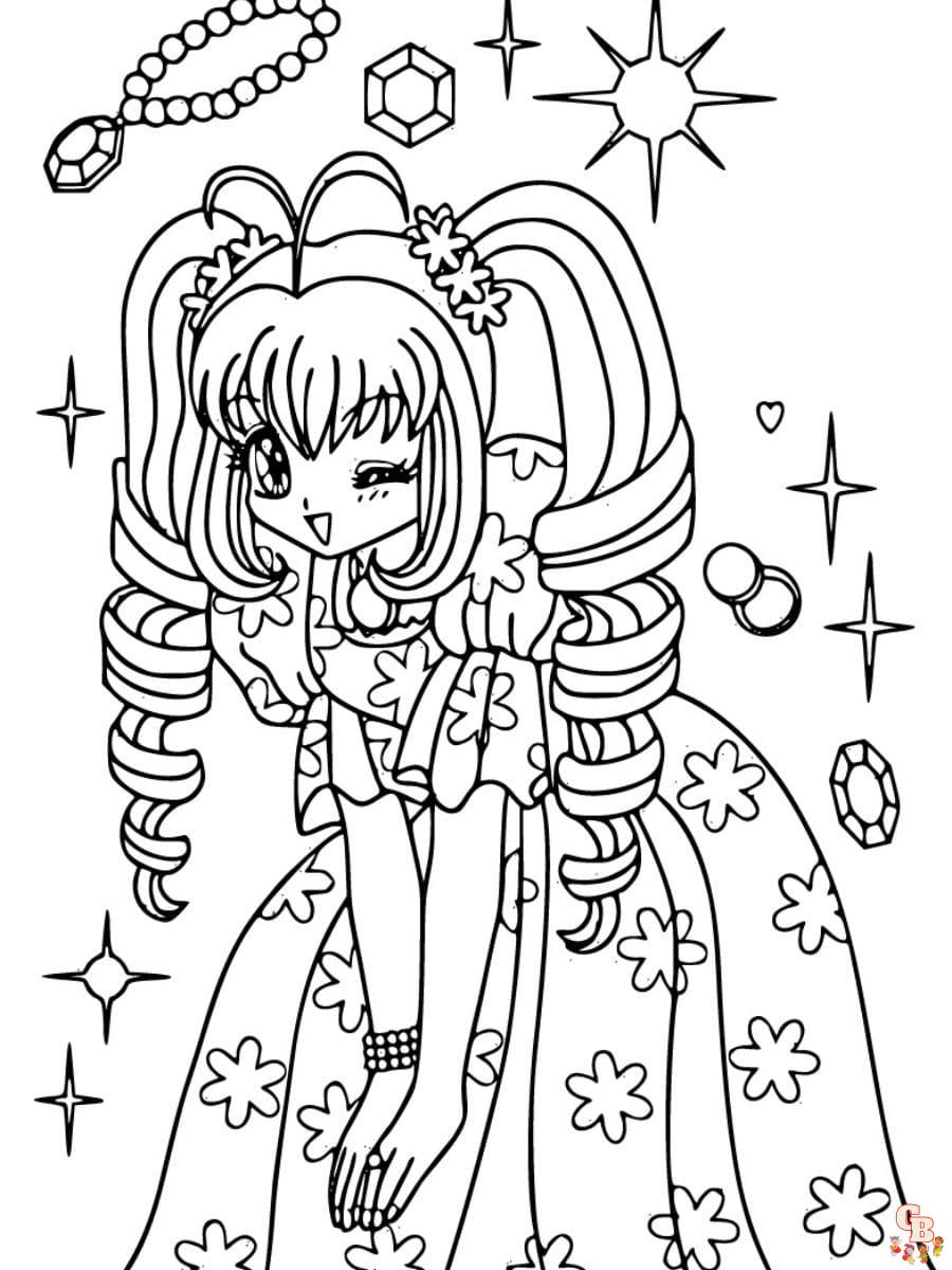 anime fairy princess coloring pages