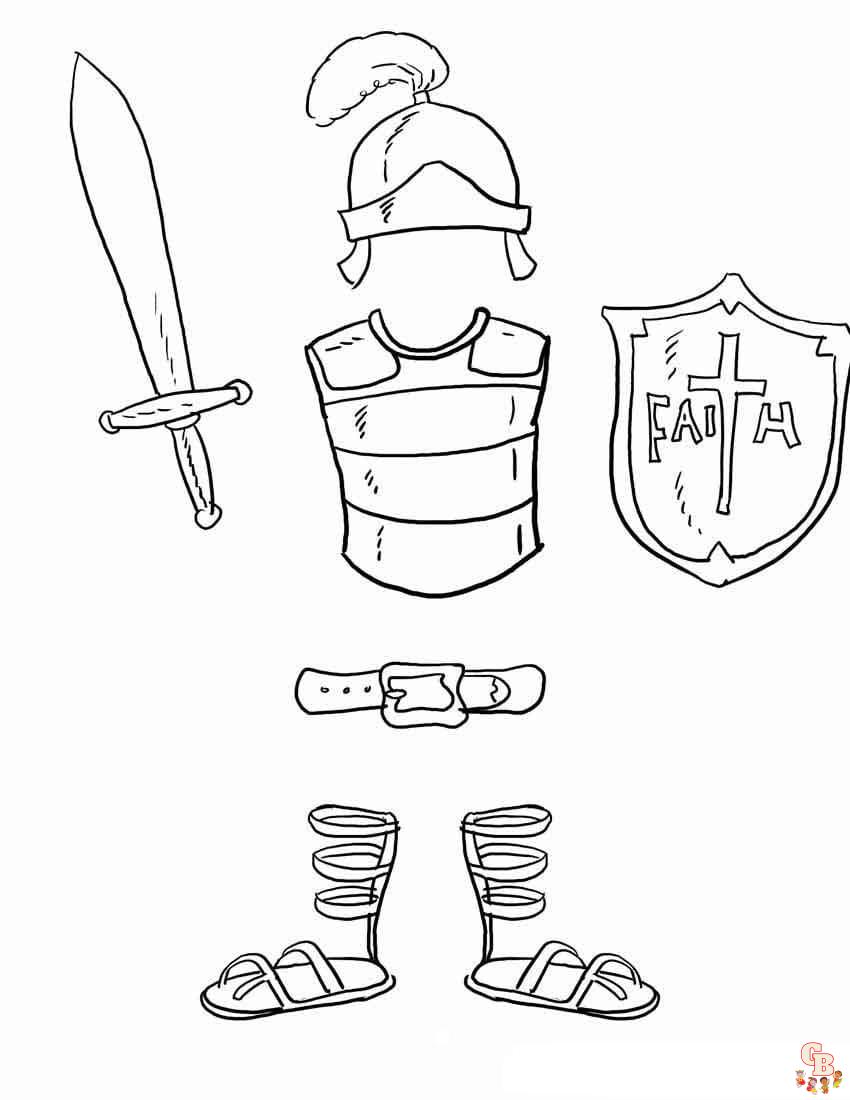 Armor of God Coloring Pages
