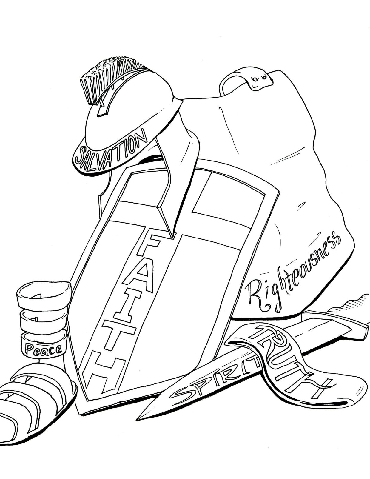 Printable Armor of God Coloring Pages Free For Kids And Adults