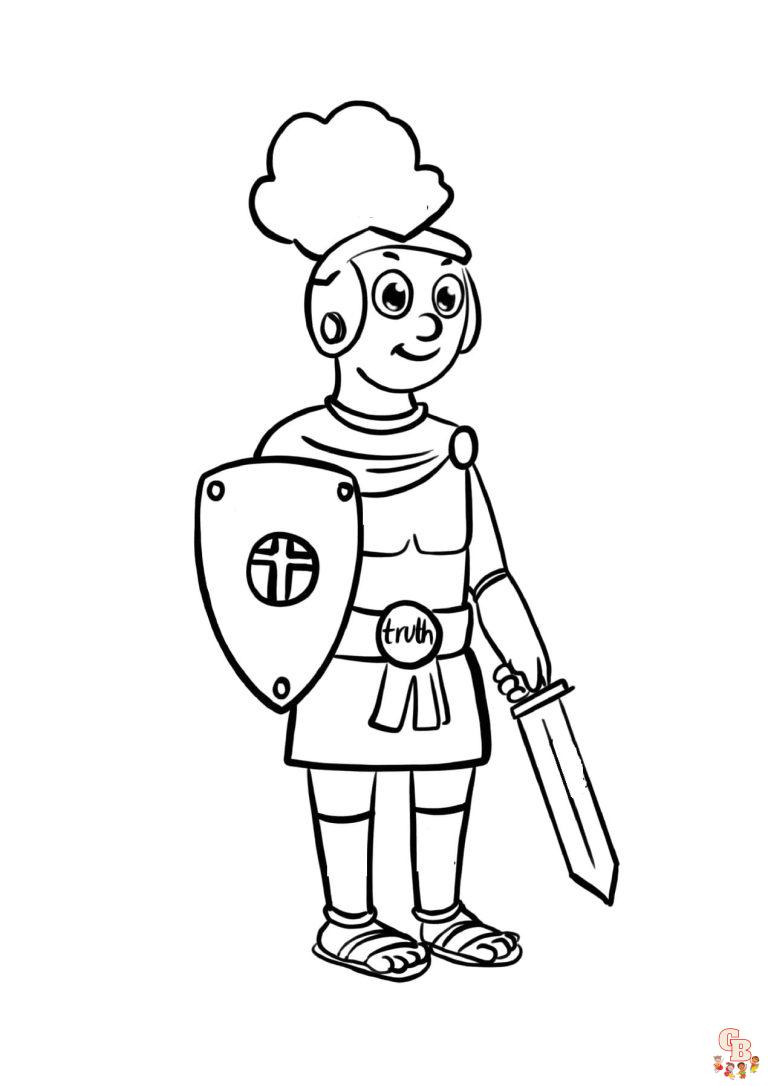 Printable Armor of God Coloring Pages Free For Kids And Adults