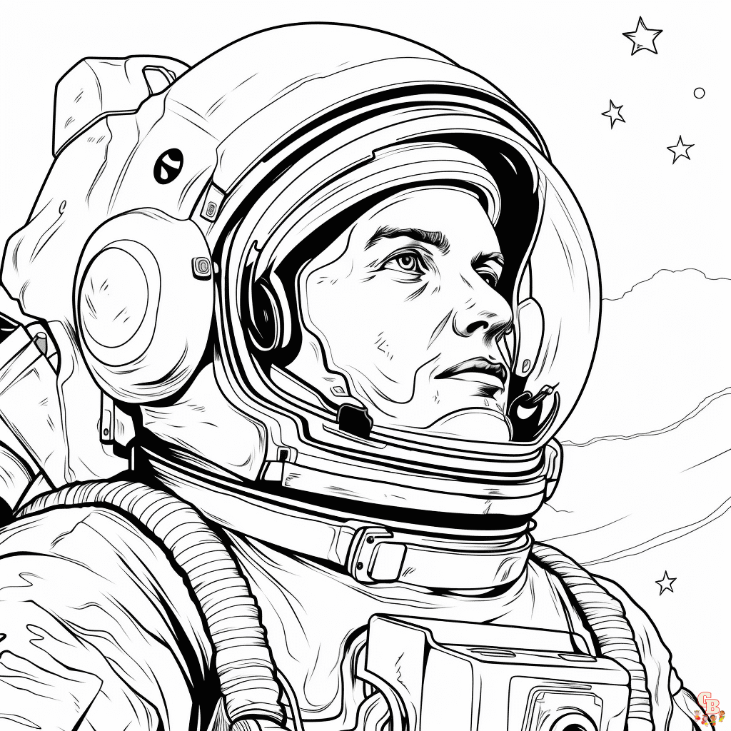 astronaut coloring page printable