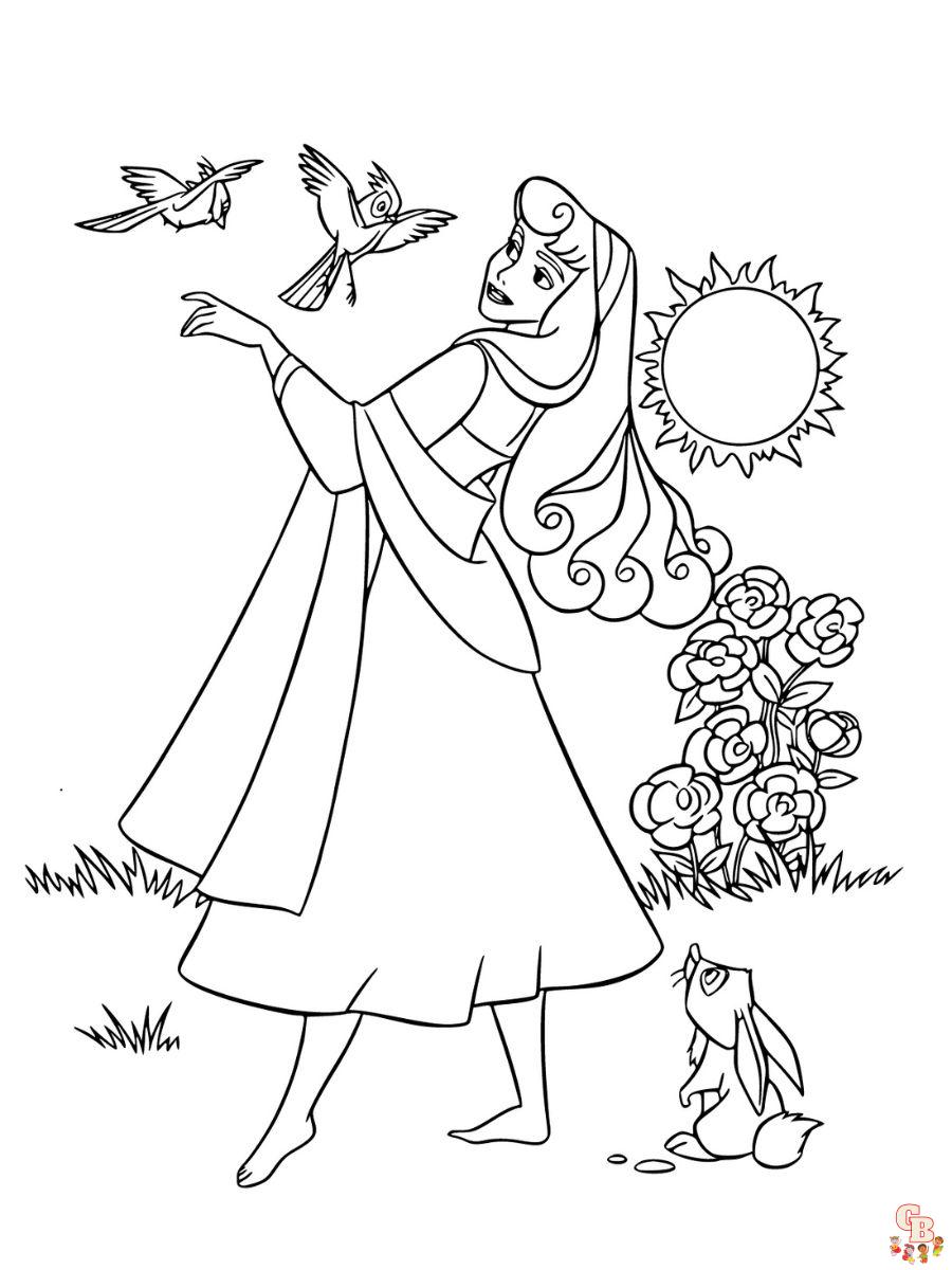 aurora disney princess desenhos para colorir