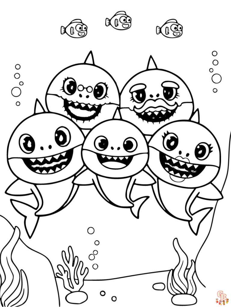 Baby Shark Coloring Pages - Join the Craze with GBcoloring