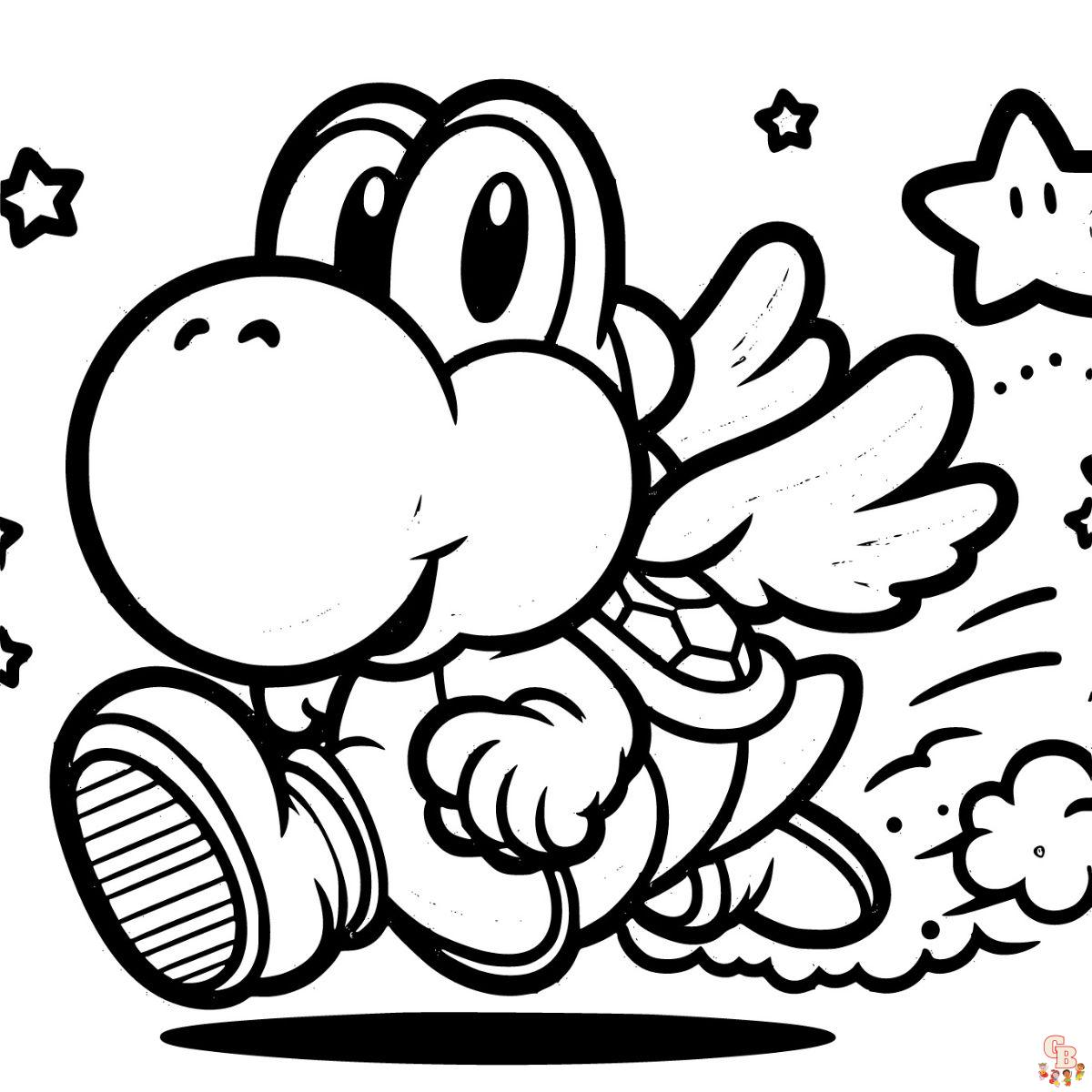 baby yoshi coloring pages