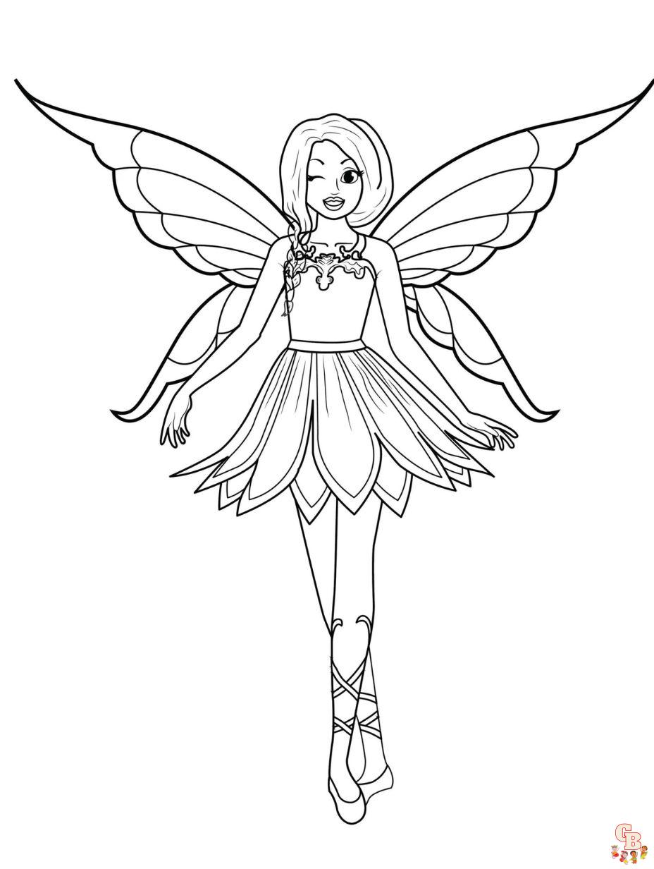 beautiful fairy coloring pages