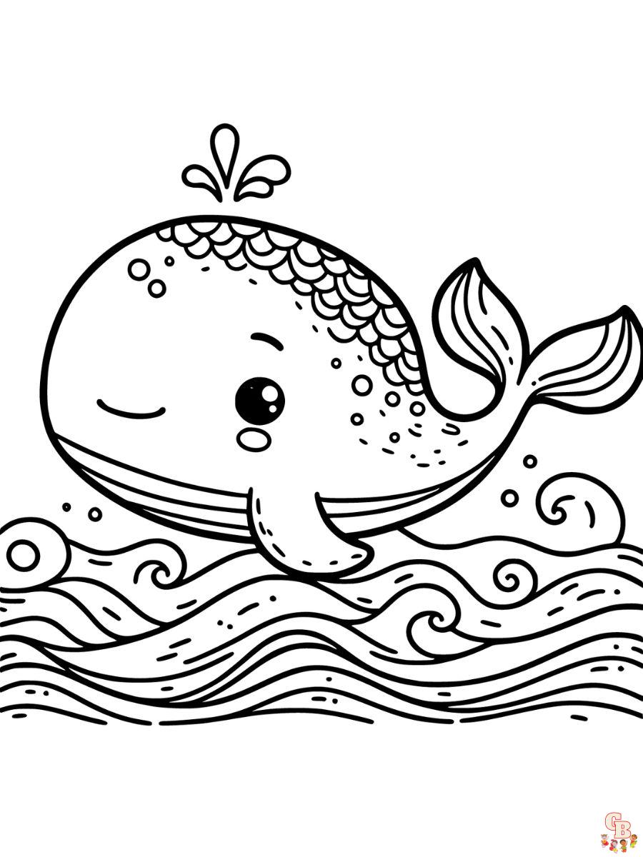 blue whale coloring pages free