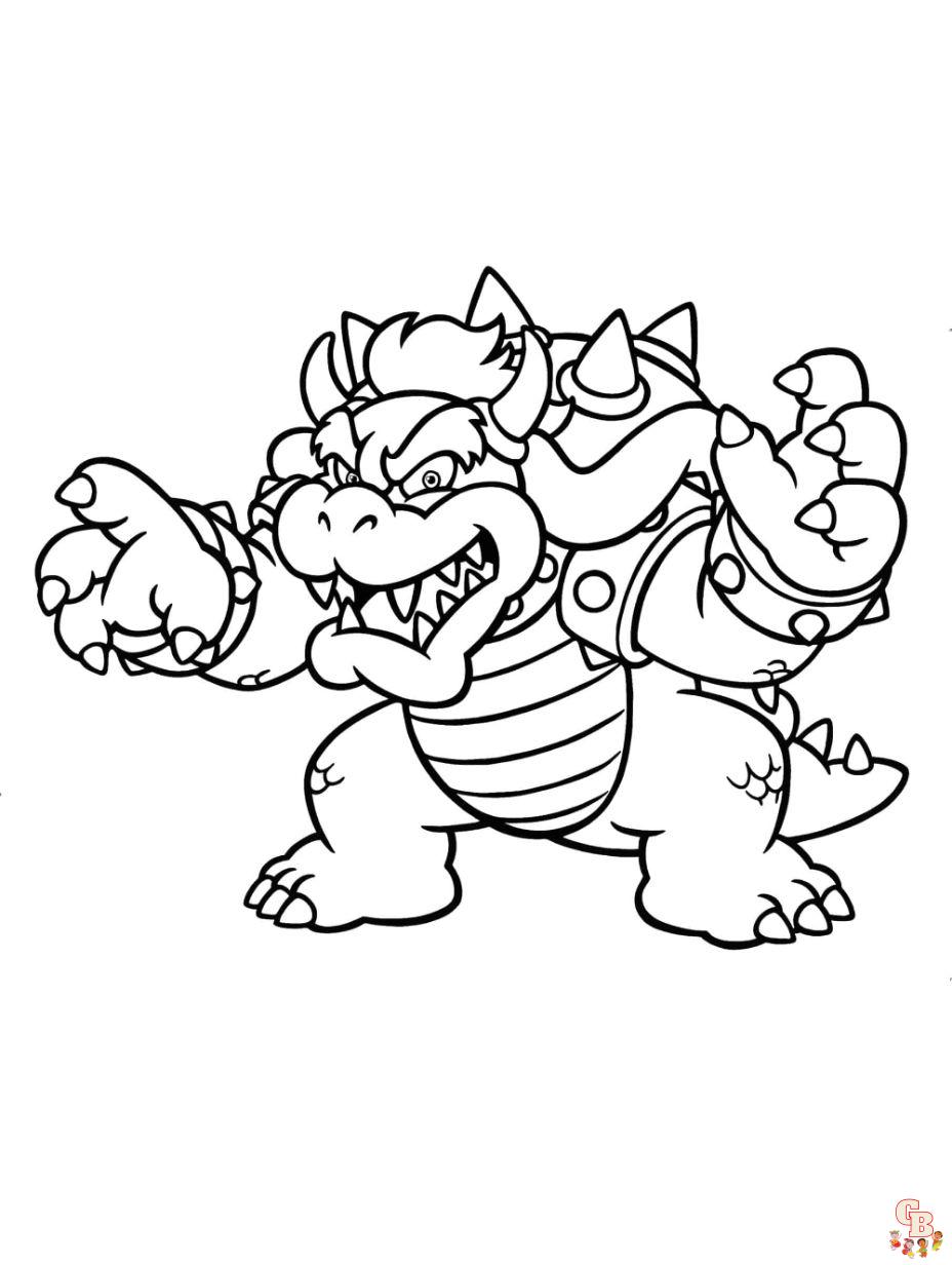 bowser coloring pages for kids