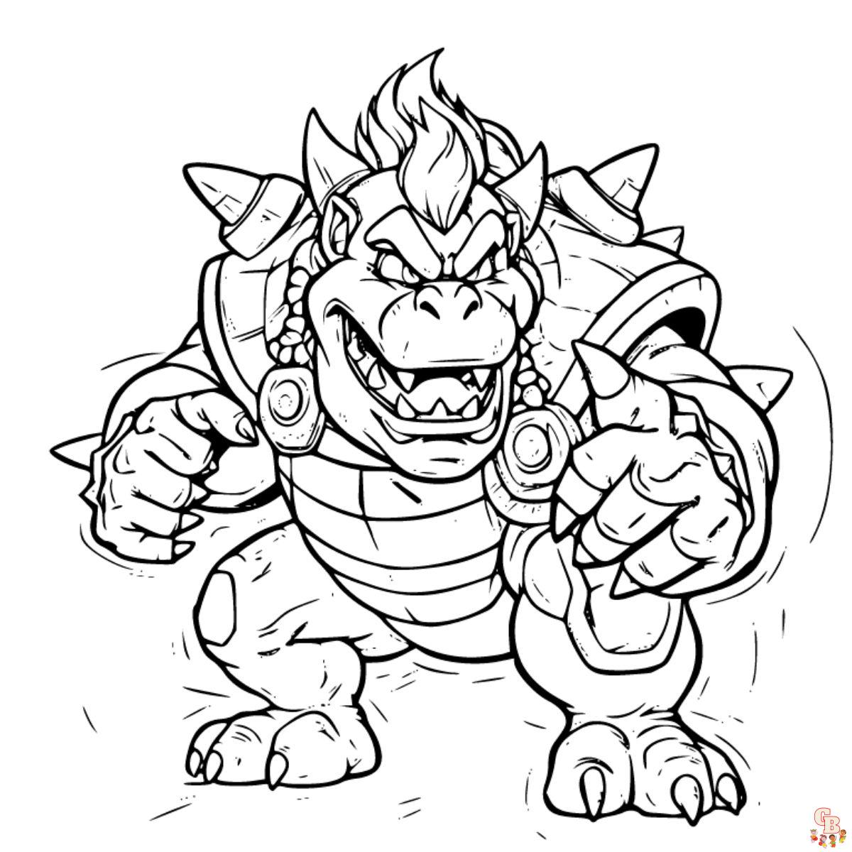 bowser printable coloring pages