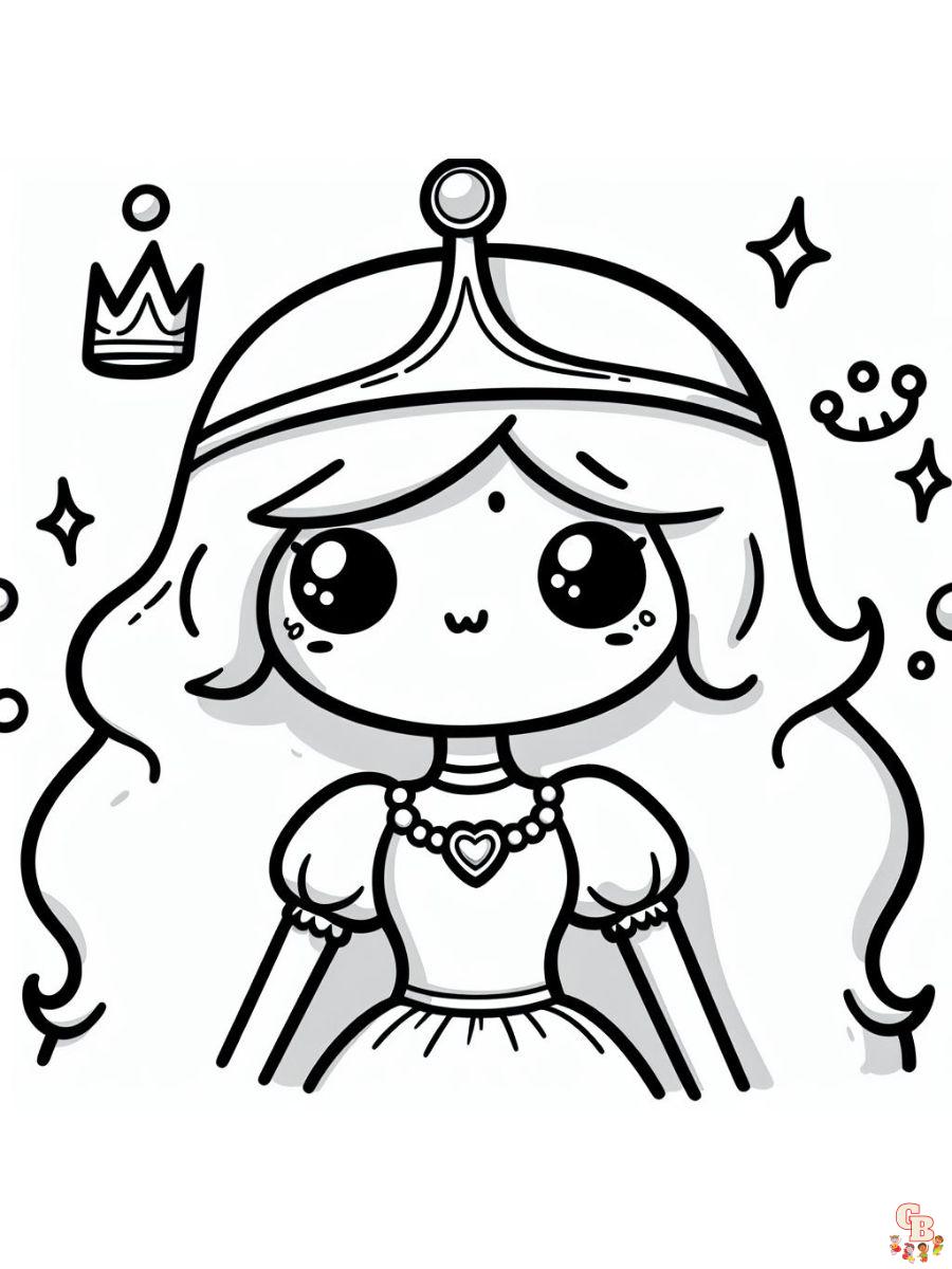 bubblegum princess in adventure time coloring page