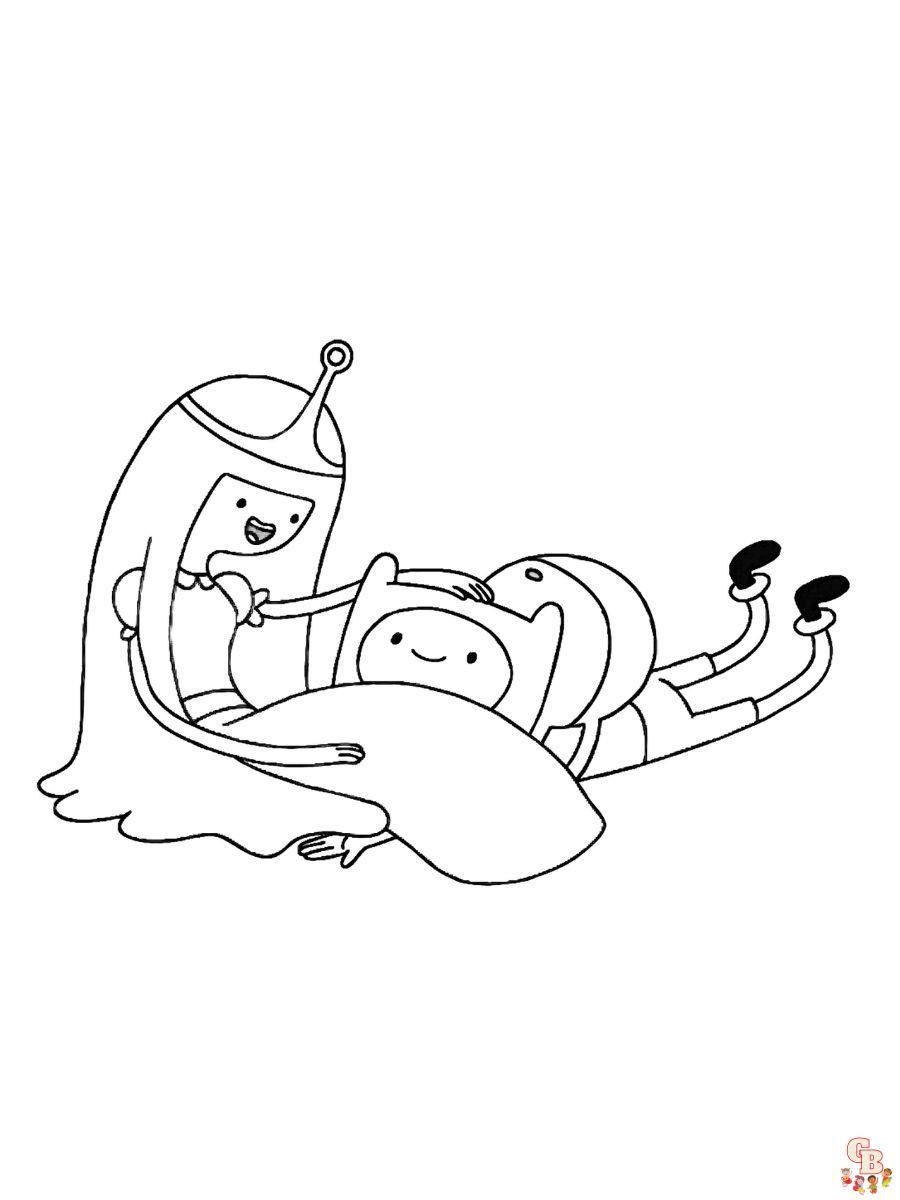 bubblegum princess in adventure time desene de colorat
