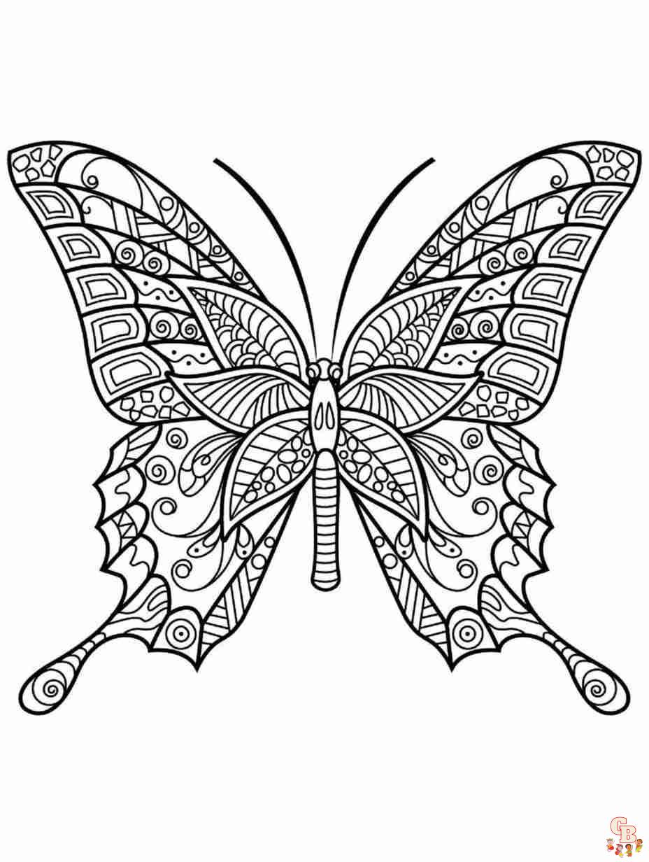 butterfly mandala coloring pages printable