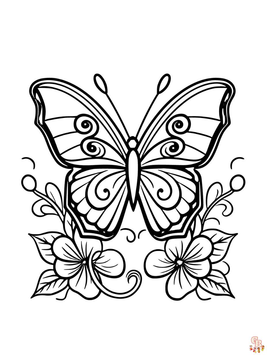 butterfly printable coloring page