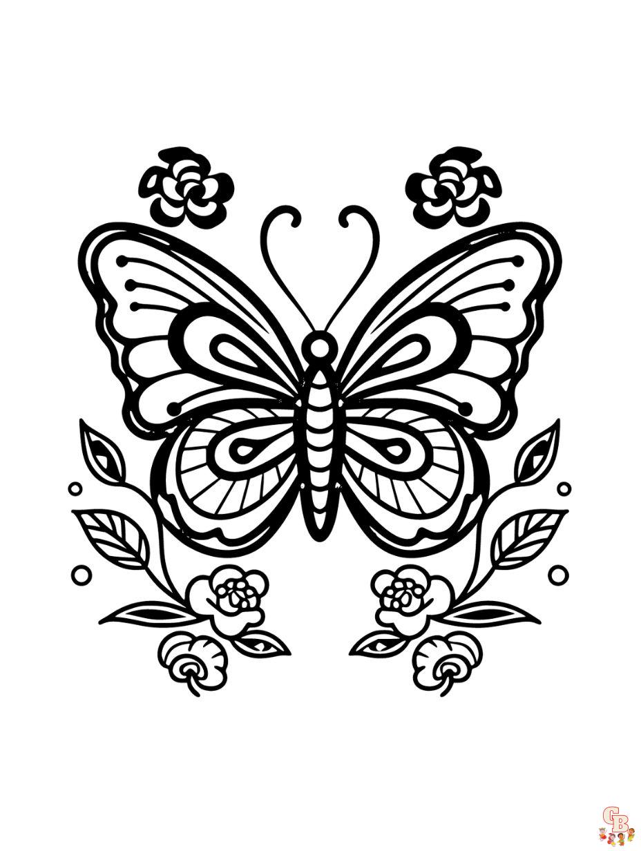 butterfly printable coloring pages