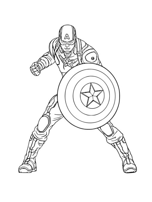 Captain America Coloring pages for kids - GBcoloring