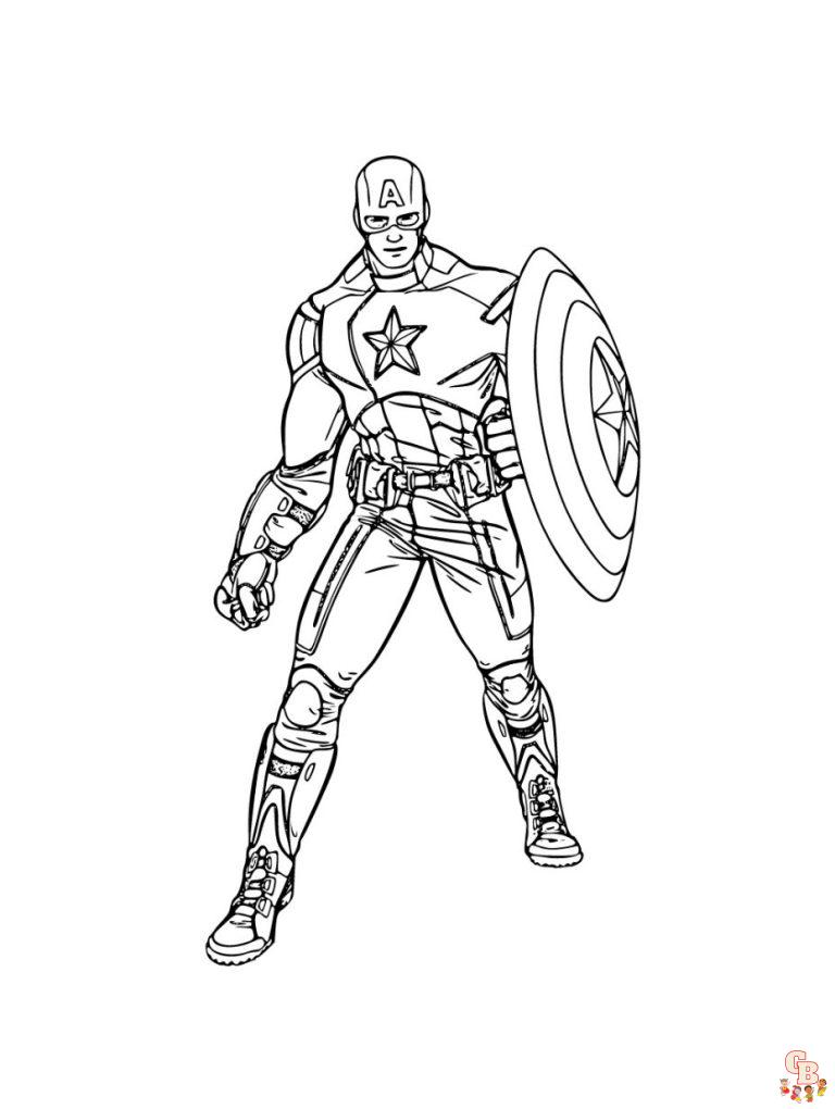 Captain America Coloring pages for kids - GBcoloring