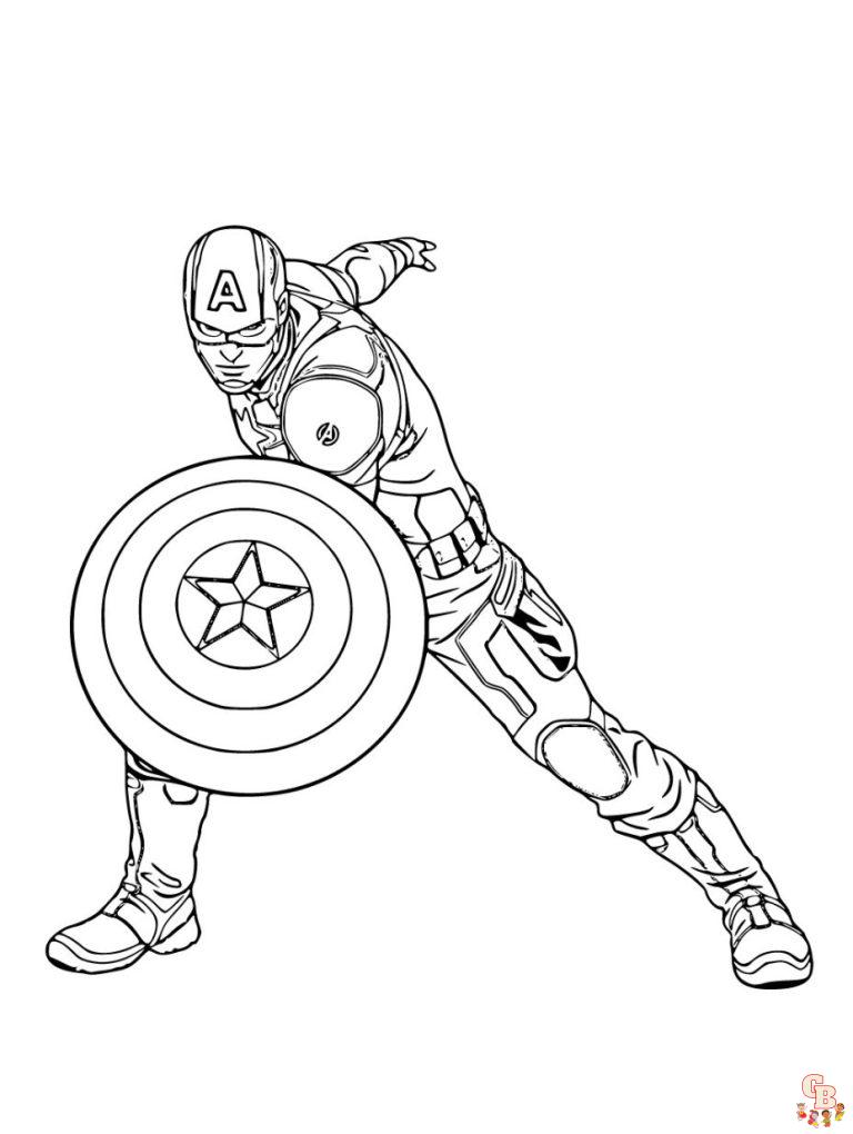 Captain America Coloring pages for kids - GBcoloring