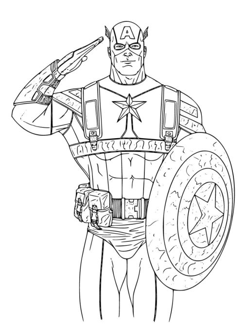 Captain America Coloring pages for kids - GBcoloring