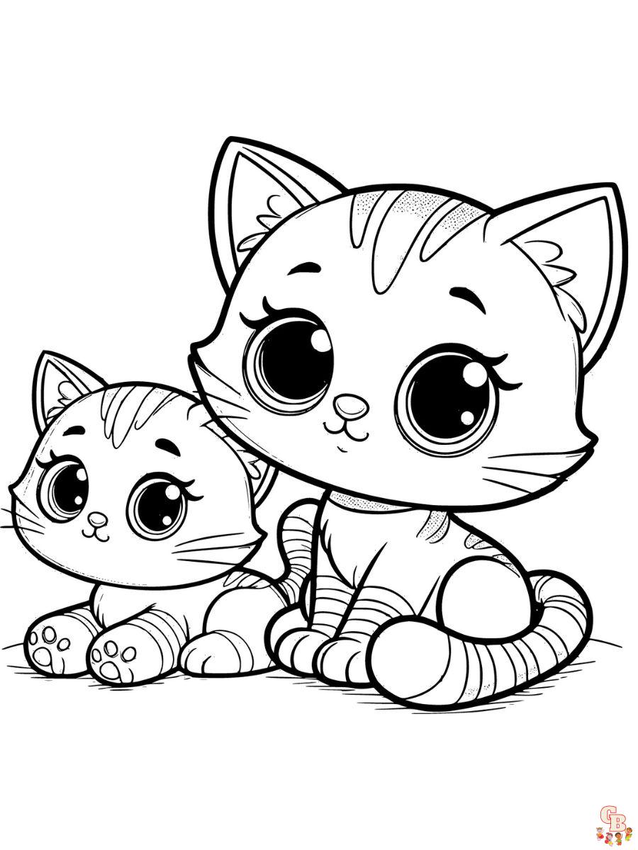 Cats coloring pages