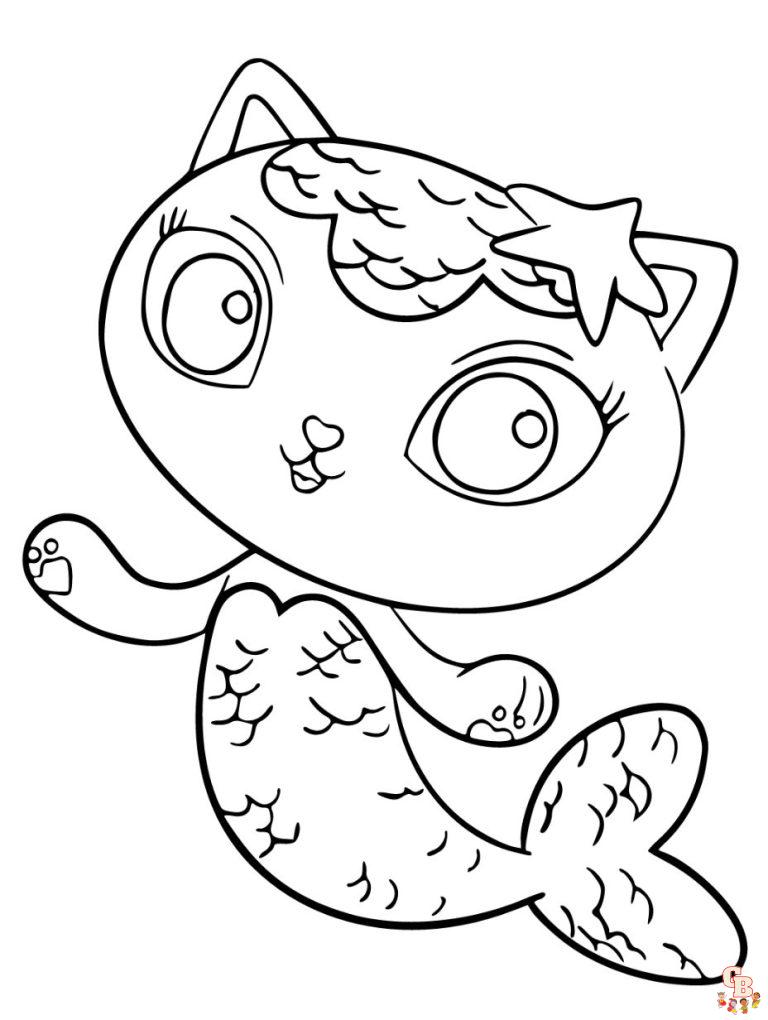 Printable Mermaid coloring pages for kids - GBcoloring
