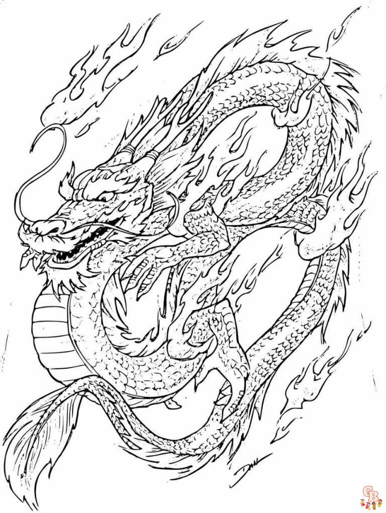 Dragon Coloring Pages Printable and Free