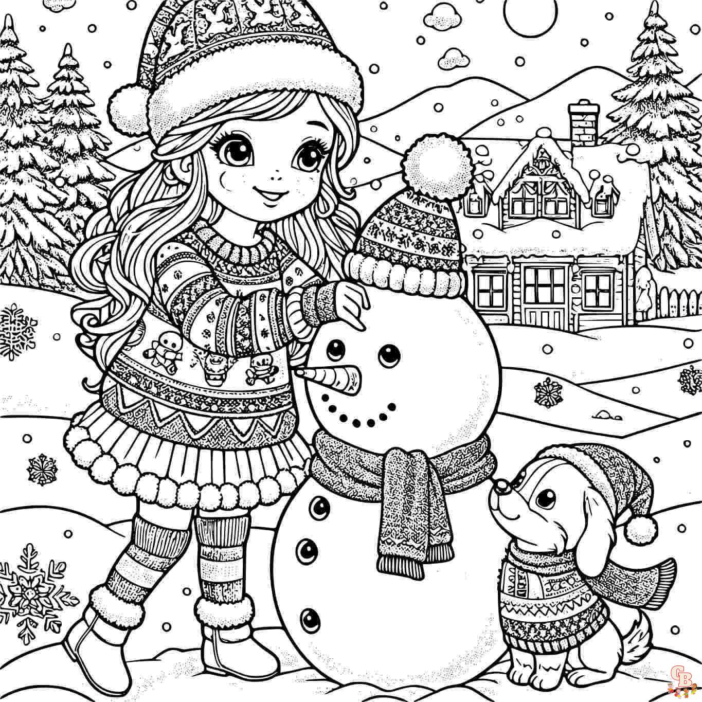 dibujos de princesas navideñas para colorear gratis