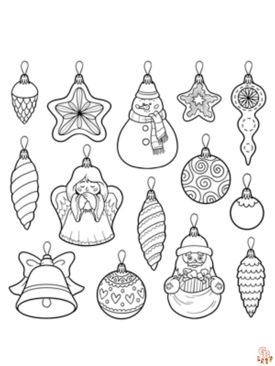 Christmas Ornaments coloring pages
