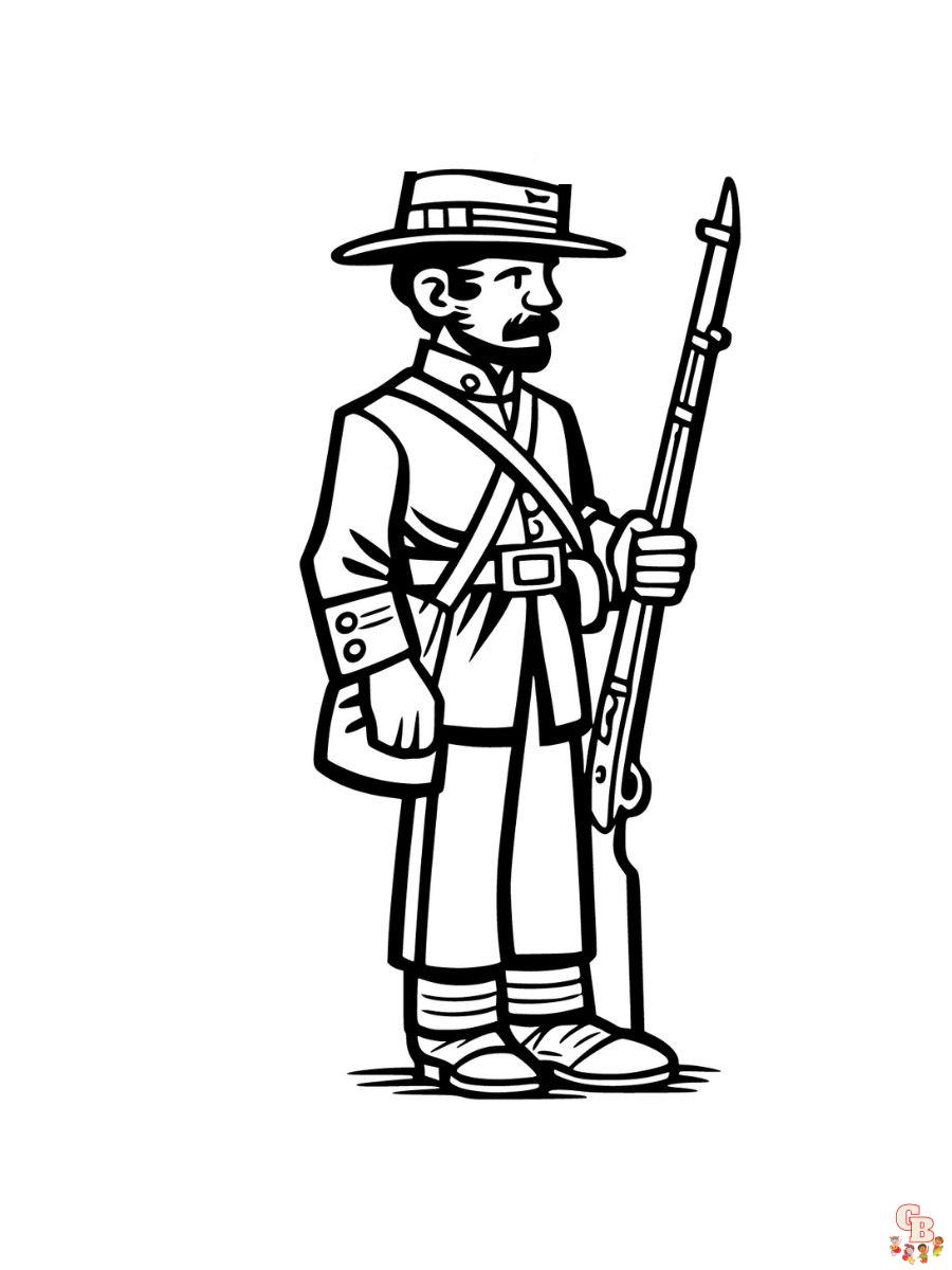 civil war soldier coloring pages