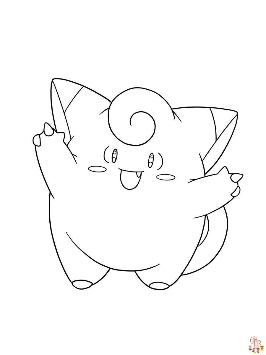 clefairy coloring pages
