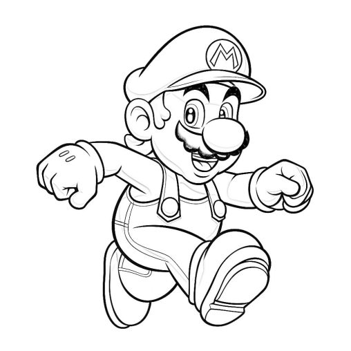 Free Mario Coloring Pages Printable For Kids and Adults