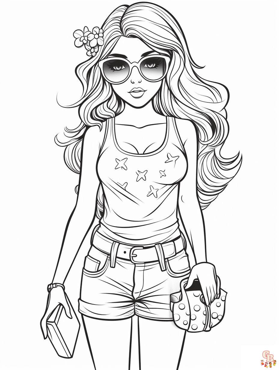 coloring page for summer