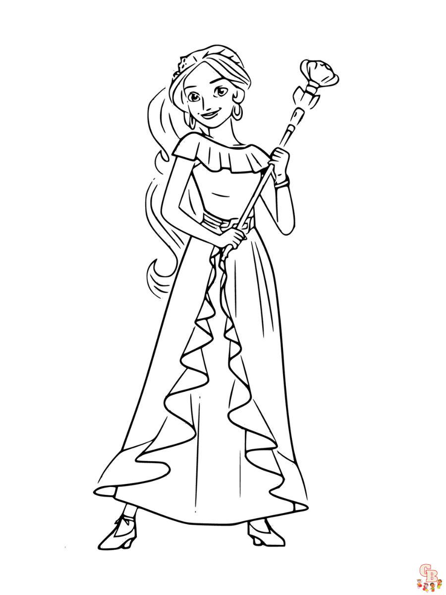 coloring page princess elena