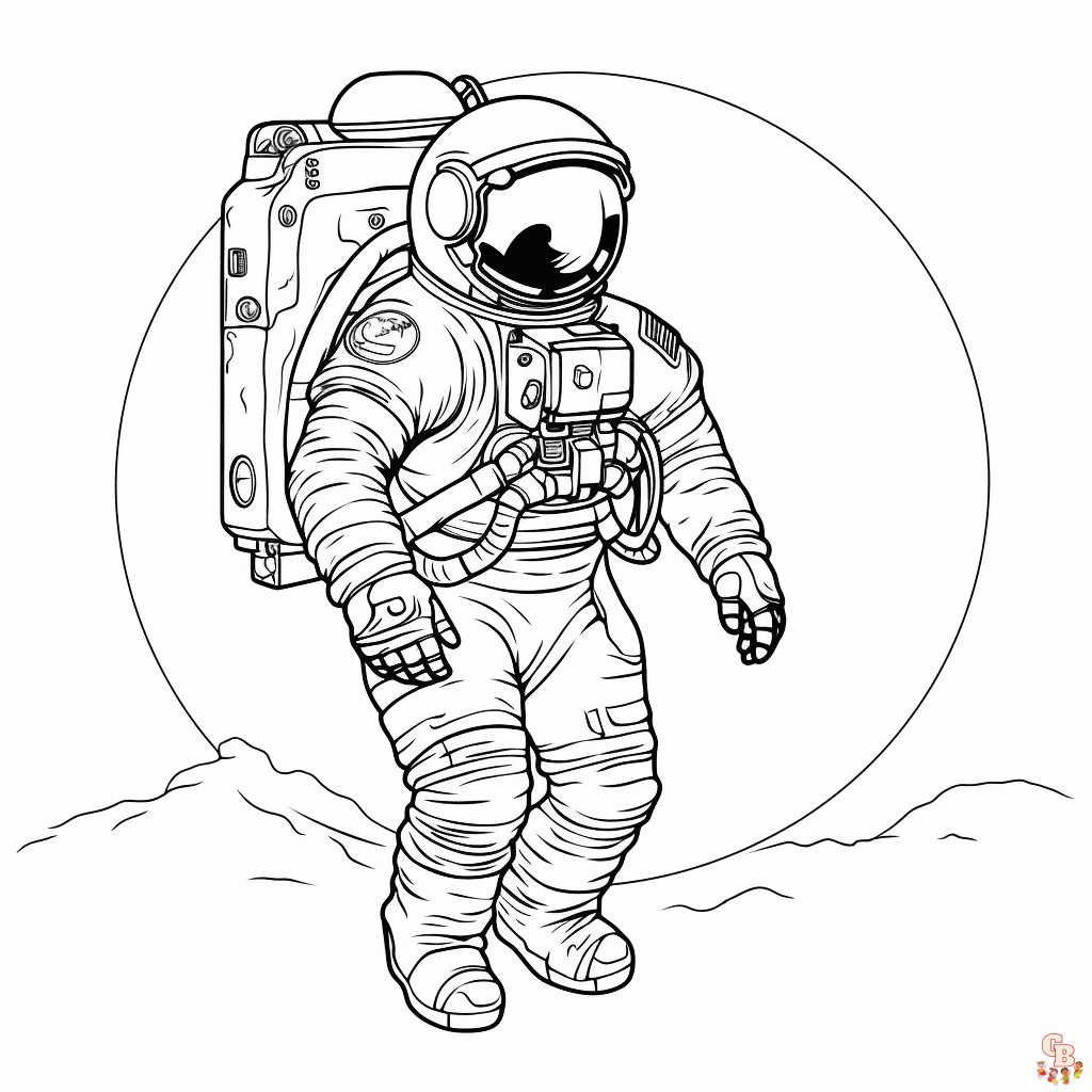 coloring pages astronaut