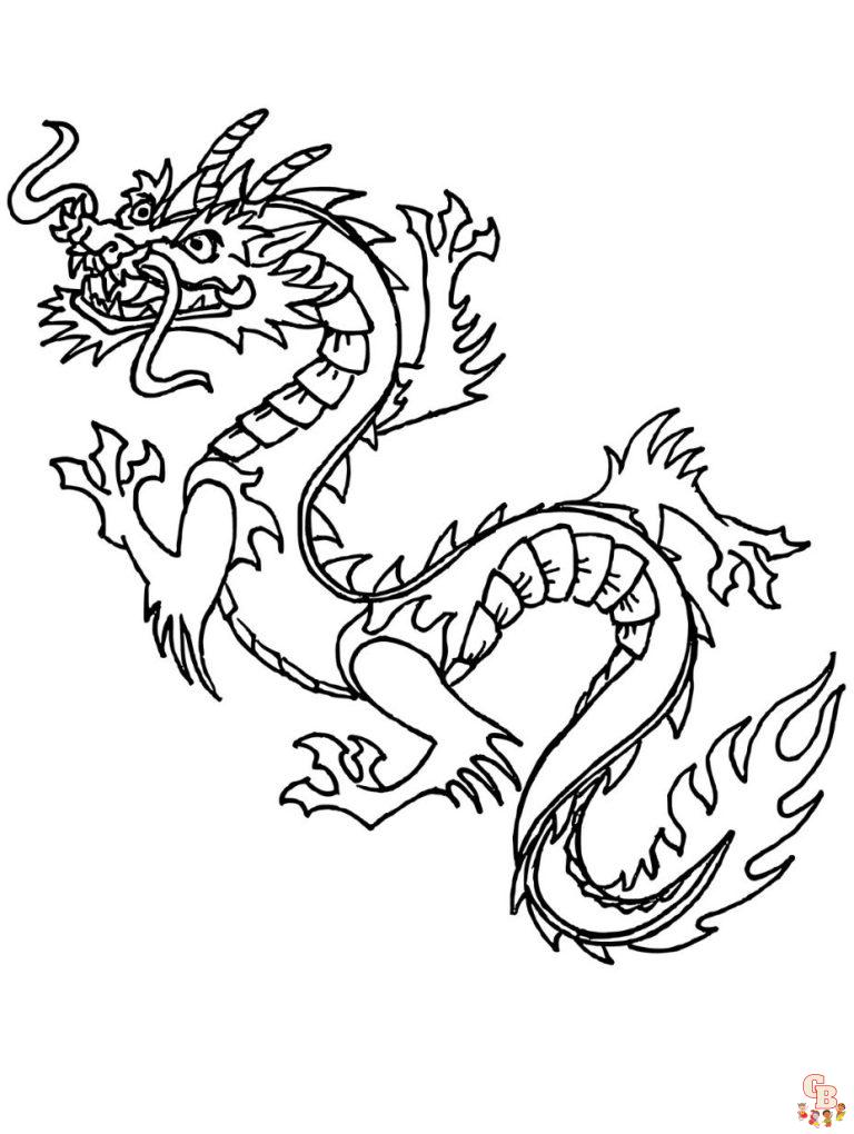 Dragon Coloring Pages Printable and Free